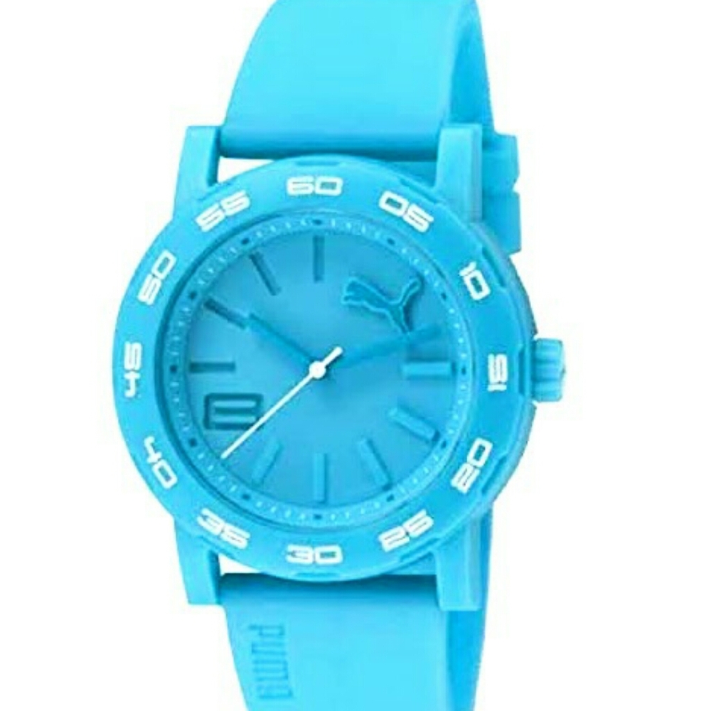 PUMA Light Blue Womens Sport Watch - Silicone Band